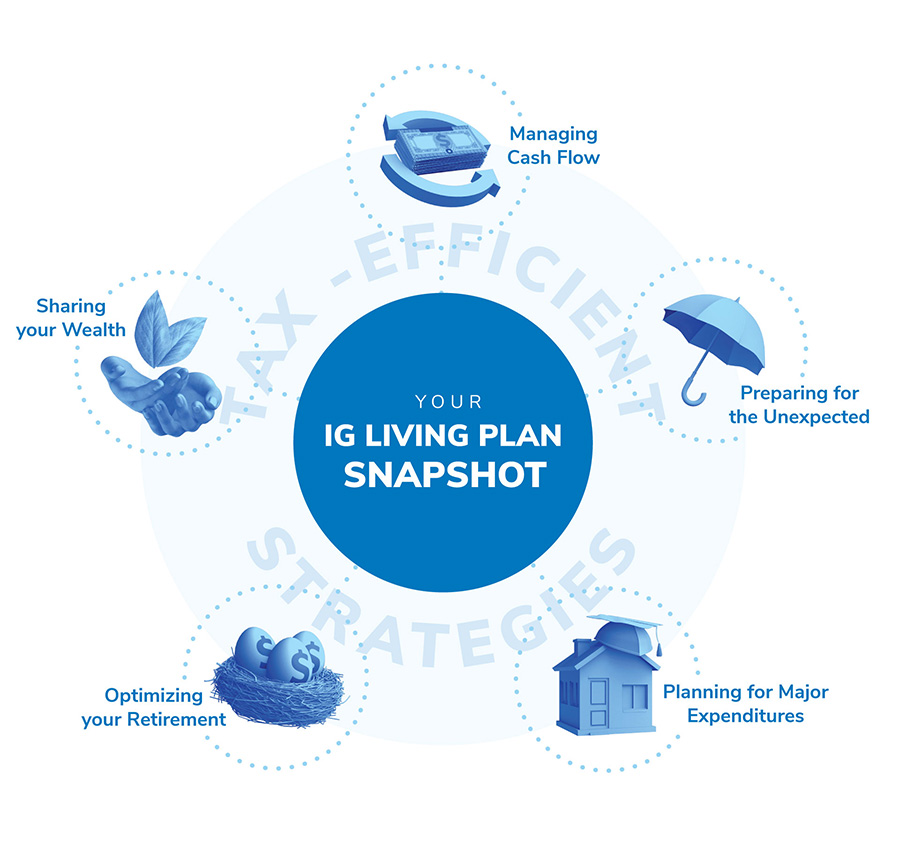 IG Living Plan financial well-being wheel